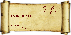 Taub Judit névjegykártya